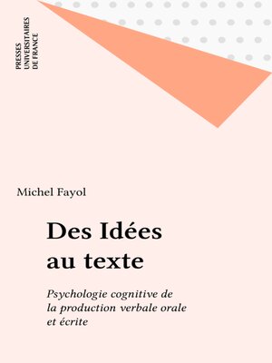 cover image of Des idées au texte